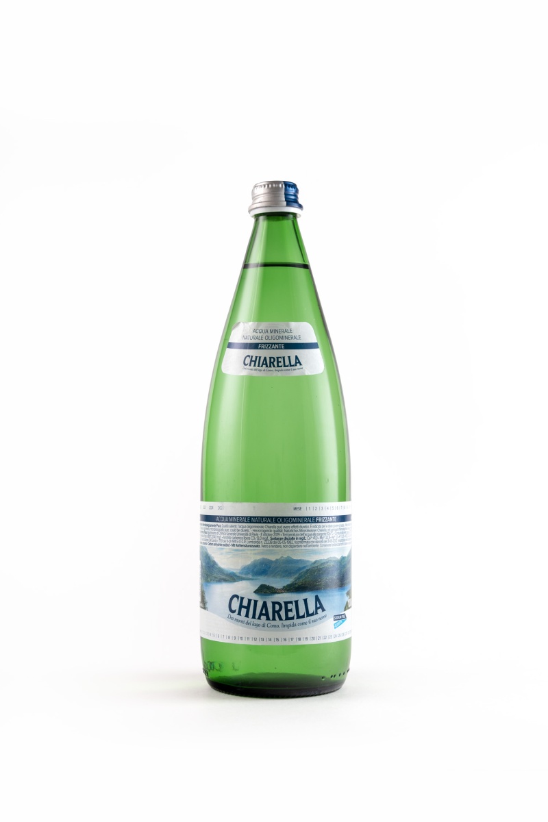 Минеральная вода Кьярелла, газированная, в стеклянной бутылке, 1л